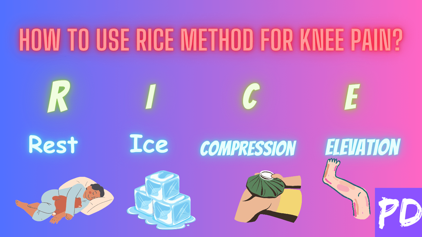 How to use RICE method for knee pain?
